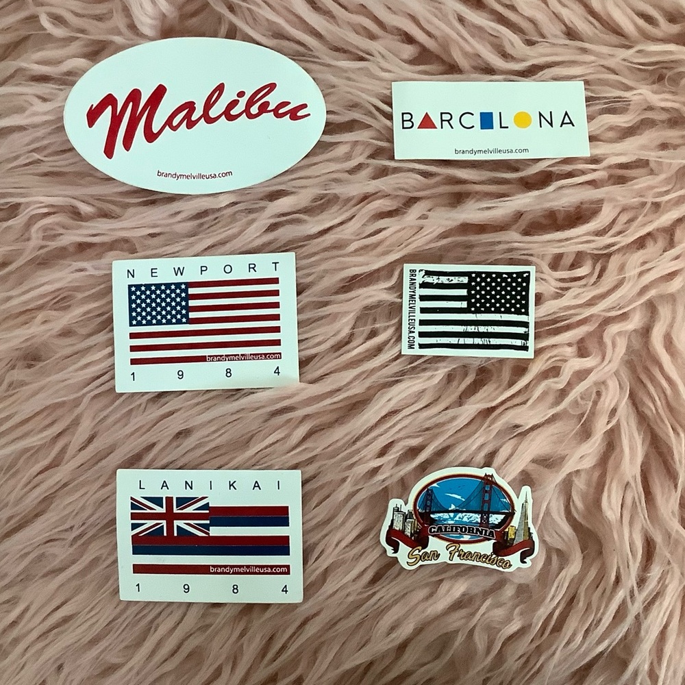 15 PC RANDOM RARE BRANDY MELVILLE STICKERS ☆ - Picture 4 of 6